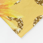 Sonnenblumen-Express Fleecedecke (Ecke)