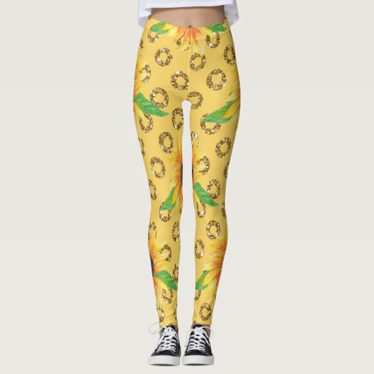 Sonnenblumen-Express Leggings (Vorderseite)