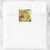 Sonnenblumen F. 375 ~ Van Gogh Quadratischer Aufkleber (Tasche)