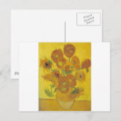 Sonnenblumen F. 458 ~ Van Gogh Postkarte (Vorne/Hinten)