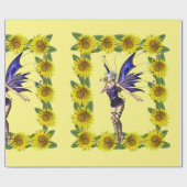 Sonnenblumen Fairy Matte Wrapping Papier Geschenkpapier (Flach)