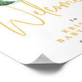 Sonnenblumen Fall Baby Dusche Empfang Poster (Ecke)