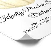 Sonnenblumen Fall Blumenkürbis soziale Entfernung Poster (Ecke)