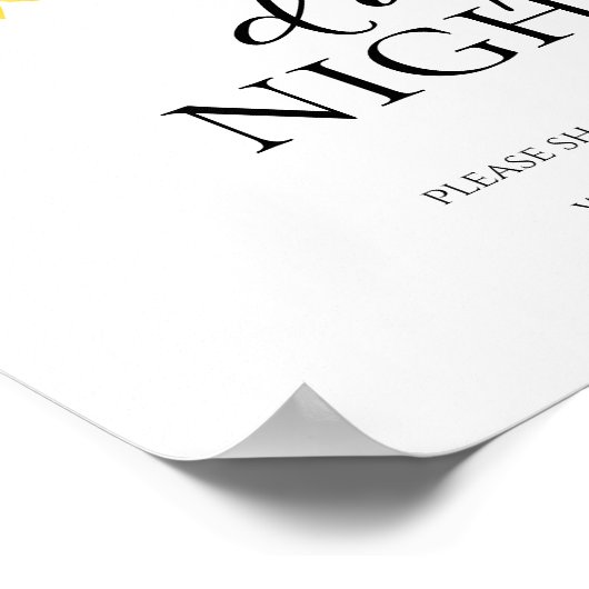 Sonnenblumen Fall Brautparty Datum Nacht Jar Zeich Poster (Ecke)