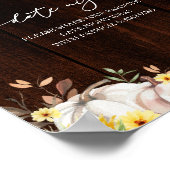 Sonnenblumen Fall Brautparty Datum Nacht Jar Zeich Poster (Ecke)