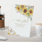 Sonnenblumen Fall Brautparty Datum Nacht Jar Zeich Sockelschild (In SItu)
