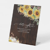 Sonnenblumen Fall Brautparty Datum Nacht Jar Zeich Sockelschild (Vorderseite)