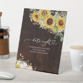 Sonnenblumen Fall Brautparty Datum Nacht Jar Zeich Sockelschild (In SItu)