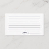 Sonnenblumen Fall Brautparty Datum Nachtkarten Begleitkarte (Rückseite)