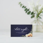 Sonnenblumen Fall Brautparty Datum Nachtkarten Begleitkarte (Stehend Vorderseite)