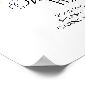 Sonnenblumen Fall Brautparty Mimosa Bar Sign Poster (Ecke)