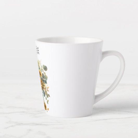 Sonnenblumen Fall Chic Country Geschenk Milchtasse (Rechts)