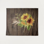 Sonnenblumen Fall Foto Texturierte Hochzeiten Hint Wandteppich (Vorderseite (Horizontal))