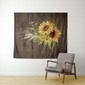 Sonnenblumen Fall Foto Texturierte Hochzeiten Hint Wandteppich (Beispiel (Horizontal))