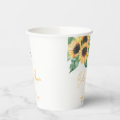 Sonnenblumen fallen Baby in Bloom Baby Dusche Pappbecher (Links)