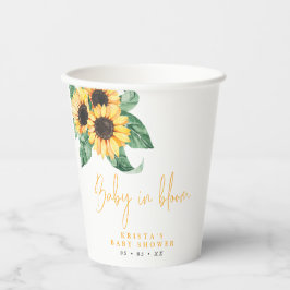 Sonnenblumen fallen Baby in Bloom Baby Dusche Pappbecher