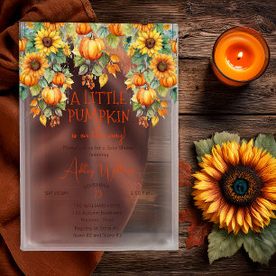 Sonnenblumen fallen ein bisschen Baby-Party für Kü Acryleinladungen