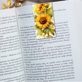 Sonnenblumen Falten von Lesezeichen Bookmarkers Visitenkarten