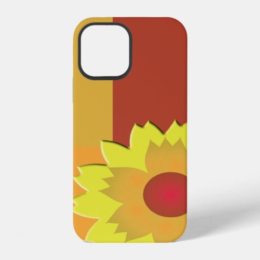 Sonnenblumen-Farbblock iPhone Hülle (Rückseite)
