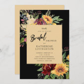 Sonnenblumen farbenfroh toskanisches Brautparty Ei Einladung (Vorne/Hinten)