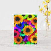 SONNENBLUMEN FARBHAFTE BLUME DANK DER KARTE (Gelbe Blume)