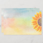 Sonnenblumen farbiges Aquarellpapier (Vorne/Hinten)