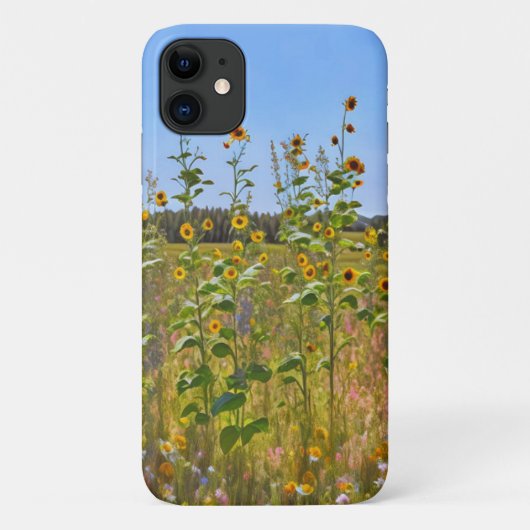 Sonnenblumen Farm Style Blume Art Phone Case (Rückseite)