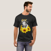 Sonnenblumen-Färse Bauer-Färse Kuh T-Shirt (Vorne ganz)
