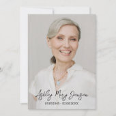 Sonnenblumen Feier zum Foto des Lebens Beerdigung Einladung (Vorderseite)