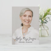 Sonnenblumen Feier zum Foto des Lebens Beerdigung Einladung (Stehend Vorderseite)