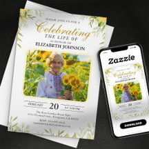 Sonnenblumen Feier zum Gedenkfest zur Beerdigung d