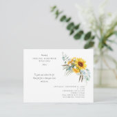 Sonnenblumen Feiern zum Leben Postkarte (Stehend Vorderseite)