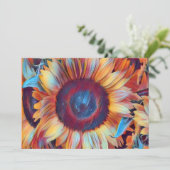 Sonnenblumen Feiertagskarte (Stehend Vorderseite)