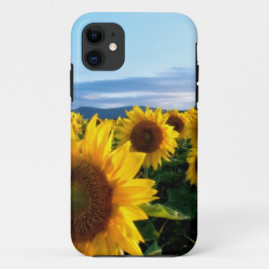 Sonnenblumen-Feld Case-Mate iPhone Hülle (Rückseite)