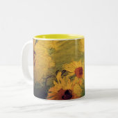 Sonnenblumen, Felder mit Sonnenblumen bemalt Tasse (Vorderseite Links)