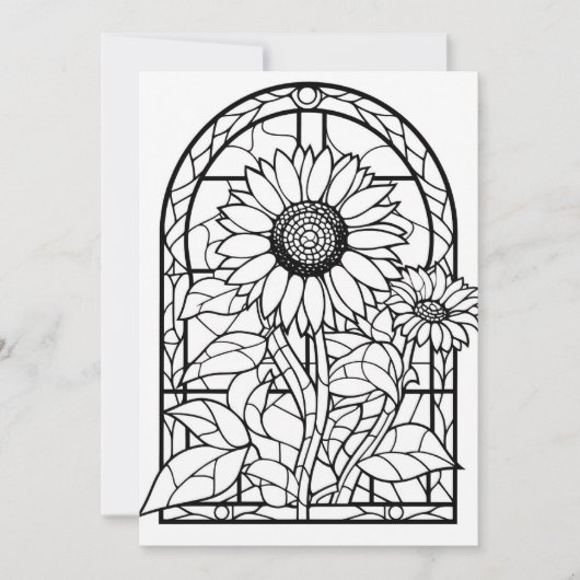 Sonnenblumen Festglas | Farbe für Ihren eigenen Gr (Vorderseite)