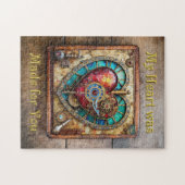 Sonnenblumen Festglass Herz Steampunk Serie Puzzle (Horizontal)