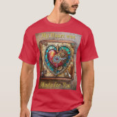 Sonnenblumen Festglass Herz Steampunk Serie T-Shirt (Vorderseite)