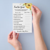 Sonnenblumen Finden Sie die Baby Shower Game Card Flyer (Handgriff)