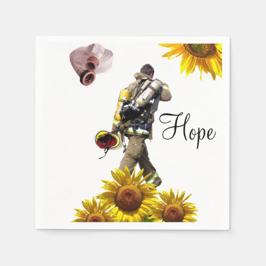Sonnenblumen Fireman Paper Napkins Serviette (Vorderseite)
