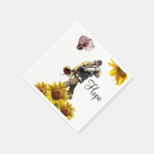 Sonnenblumen Fireman Paper Napkins Serviette (Ecke)