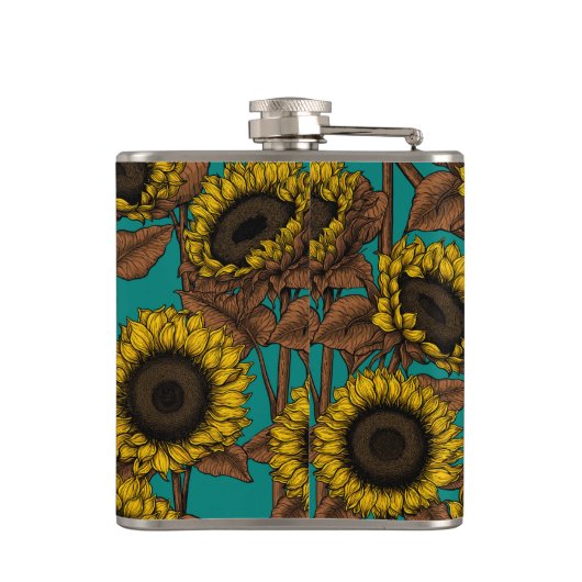 Sonnenblumen Flachmann (Rückseite)