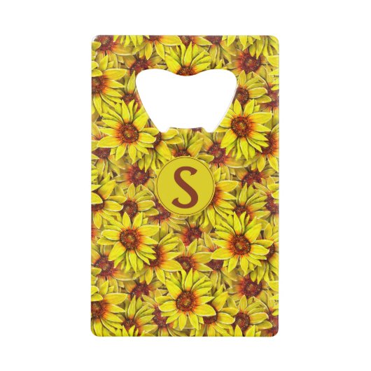 Sonnenblumen-Flaschenöffner Geldbeutel Flaschenöffner (Vorderseite)