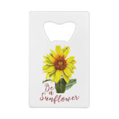 Sonnenblumen-Flaschenöffner Geldbeutel Flaschenöffner (Rückseite)