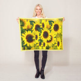 Sonnenblumen Fleece Blanket
