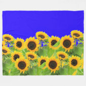 Sonnenblumen Fleece Blanket (Vorderseite (Horizontal))