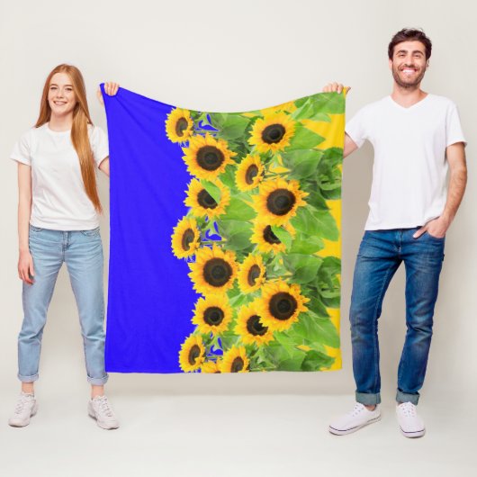 Sonnenblumen Fleece Blanket Ukraine Flaggenfarben (Beispiel)