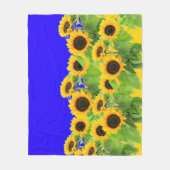 Sonnenblumen Fleece Blanket Ukraine Flaggenfarben (Vorderseite)