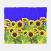 Sonnenblumen Fleece Blanket Ukraine Flaggenfarben (Vorderseite (Horizontal))