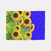Sonnenblumen Fleece-Decke Fleecedecke (Vorderseite (Horizontal))